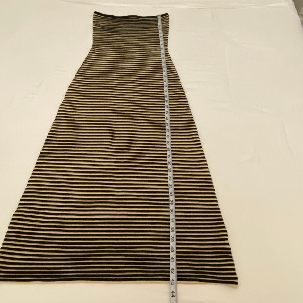 The Wolf Gang Size Small Sunmor Strapless Knit Black & Beige Maxi Dress - Picture 9 of 14